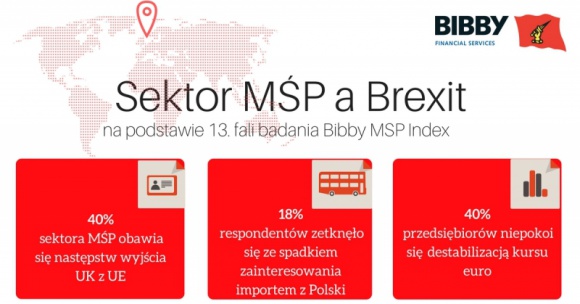 Brexit a kondycja sektora MŚP BIZNES, Gospodarka - Prawie co czwarty przedsiębiorca z sektora MŚP obawia się następstw wyjścia Wielkiej Brytanii z Unii Europejskiej i ich wpływu na prowadzoną działalność, a 26% respondentów jeszcze nie jest w stanie określić, czy brexit będzie miał wpływ na prowadzone przez nich przedsiębiorstwo.