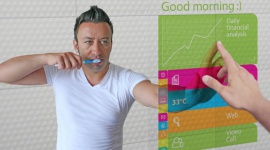 Pilkington MirroView? ? więcej niż lustro BIZNES, Gospodarka - NSG Group wprowadza na rynek Pilkington MirroView? ? nowy typ szkła pokrytego lustrzaną powłoką, które pozwala na budowanie interaktywnych luster ukrywających cyfrowy nośnik informacji.