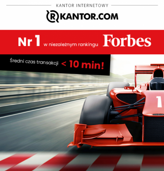 Rkantor.com najszybszym kantorem internetowym w rankingu Forbes BIZNES, Finanse - Rkantor.com zwyciężył w niezależnym rankingu szybkości transakcji magazynu Forbes. Wyprzedził wszystkie kantory ze statusem Krajowej Instytucji Płatniczej w Polsce, w tym firmy uważane do tej pory za największych graczy.