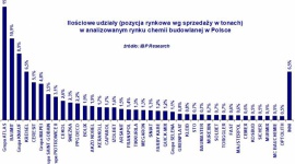 PRZYCHODY Z CHEMII BUDOWLANEJ 11% W GÓRĘ BIZNES, Gospodarka - Sprzedaż na rynku chemii budowlanej w 2018 roku IBP Research ocenia na ok. 8 mld zł netto, co stanowi wzrost o 11% w stosunku do roku 2018. To czwarty z rzędu rok wzrostu rynku chemii budowlanej.