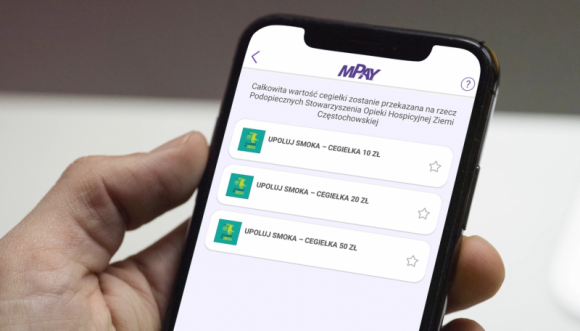 mPay pomaga upolować smoka BIZNES, Finanse - System płatności mobilnych mPay dołączył do akcji charytatywnej ?Polowanie na Smoka?, której celem jest zebranie funduszy dla częstochowskiego hospicjum.