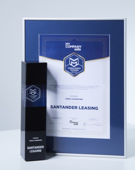 Santander Leasing z tytułem Marka Godna Zaufania BIZNES, Finanse - Zaszczytny tytuł Marka Godna Zaufania 2020 w kategorii leasing trafił do Santander Leasing. Jak co roku organizator badania poprosił przedsiębiorców o spontaniczne wskazanie w 25 kategoriach produktów i usług, do których prezesi i kadra kierownicza mają największe zaufanie.
